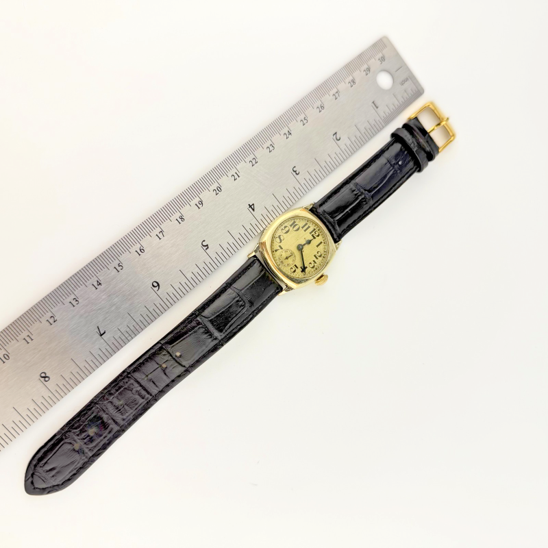 Vintage 1920s Elgin Gold Cushion Case Watch 17 Jewels Mechanical Running