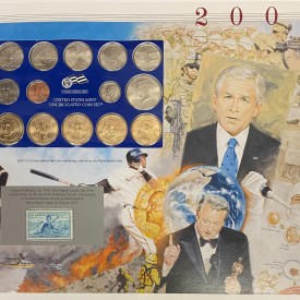 2007 P Uncirculated Mint Set Postal Commemorative Society Coin & Stamps