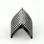 Black Rhodium Plated 925 Silver Pave CZ Chevron V Shape Ring Size 6