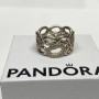 Pandora Circle Of Friends Ring Sz 6.5 Champagne CZ Stones with Box
