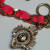 Juicy Couture Gold Tone Link With Charm Pink Lace Bracelet