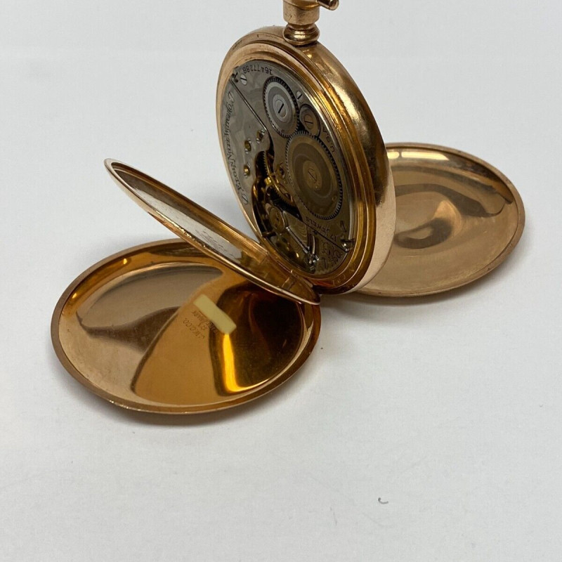 ELGIN GOLD PLATED ANTQUE POCKET WATCH ELGIN 17 Jewels, 50mm ELGIN GOLD PLATED ANTQUE POCKET WATCH ELGIN 17 Jewels, 50mm