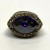 Vintage Sterling Silver Amethyst & Marcasite Ring