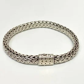 John Hardy Sterling Silver Chain Bracelet 8 inch, 8 mm diameter