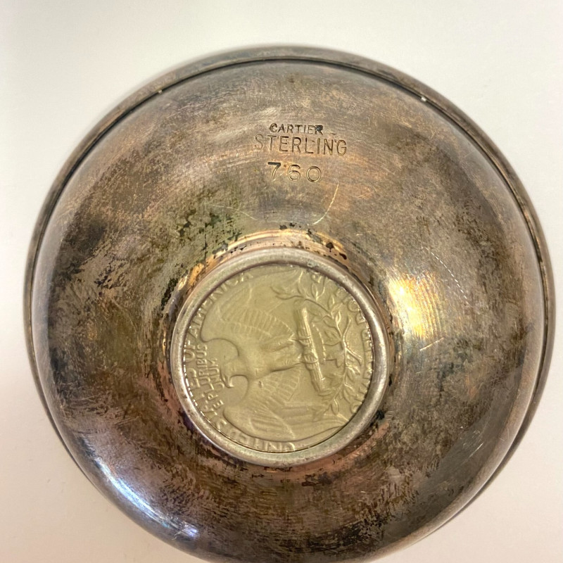 Vintage 760 Sterling Silver 1967 Washington Quarter Coin Bowl Dish Vintage 760 Sterling Silver 1967 Washington Quarter Coin Bowl Dish