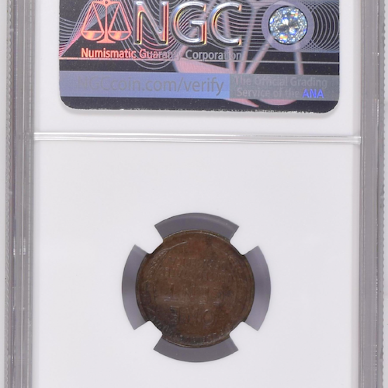 NGC 1917 1C LINCOLN CENTS,WHEAT REVERSE AU DETAILS ENVIRONMENTAL DAMAGE 