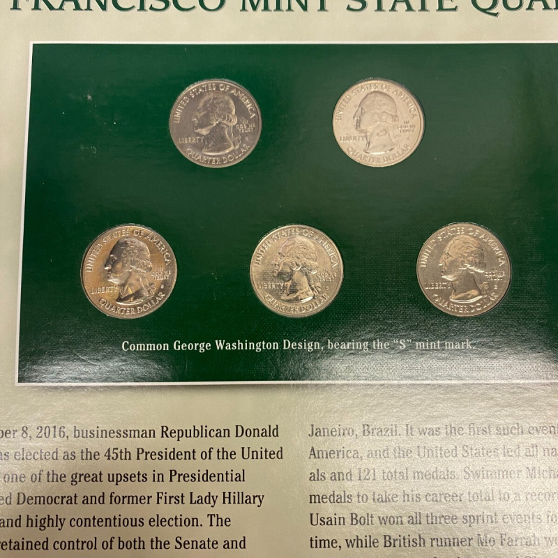 Limited-edition commemorative State Quarters, issued 2016. Brilliant condition