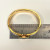 Hermes Clic H Bracelet  in Plain Enamel Yellow gold plated