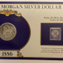 1864 Morgan Silver W/Stamp in Holder Cornerstone for Statue of Liberty