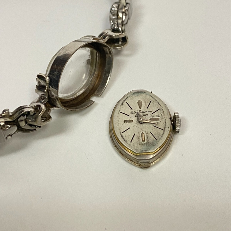 Vintage Jules Jurgensen Ladies 14K White Gold And Diamonds Vintage Jules Jurgensen Ladies 14K White Gold And Diamonds