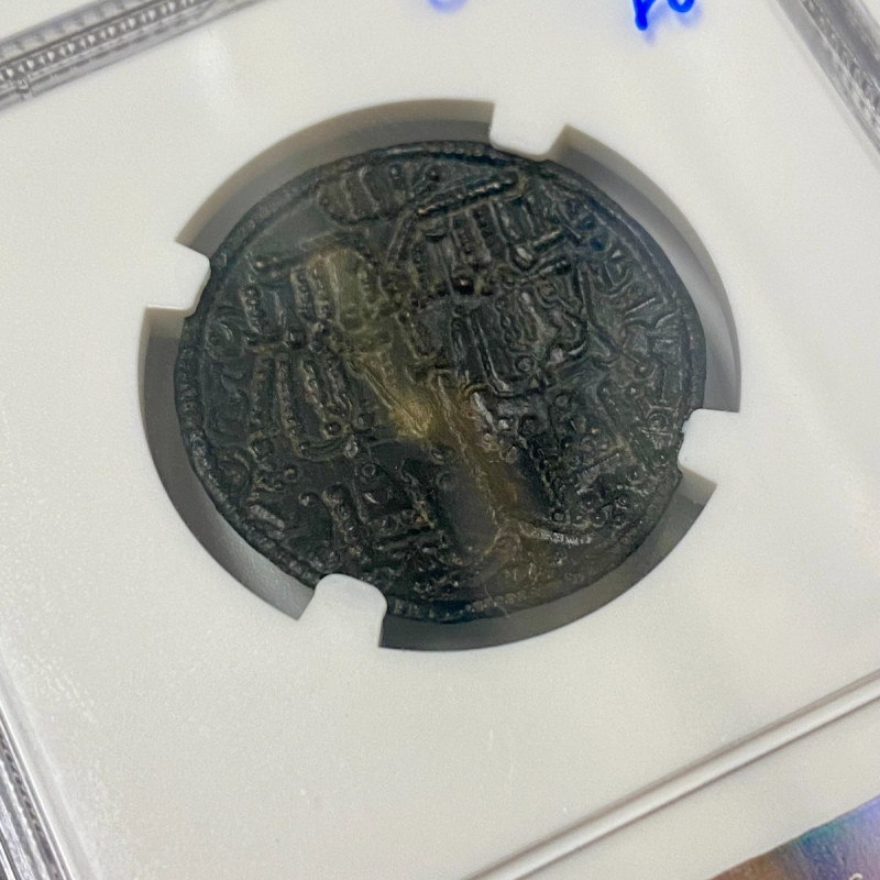 HUNGARY, Stephan IV (1162-63) AE Follis, Byzantine type, NGC AU-Details HUNGARY, Stephan IV (1162-63) AE Follis, Byzantine type, NGC AU-Details