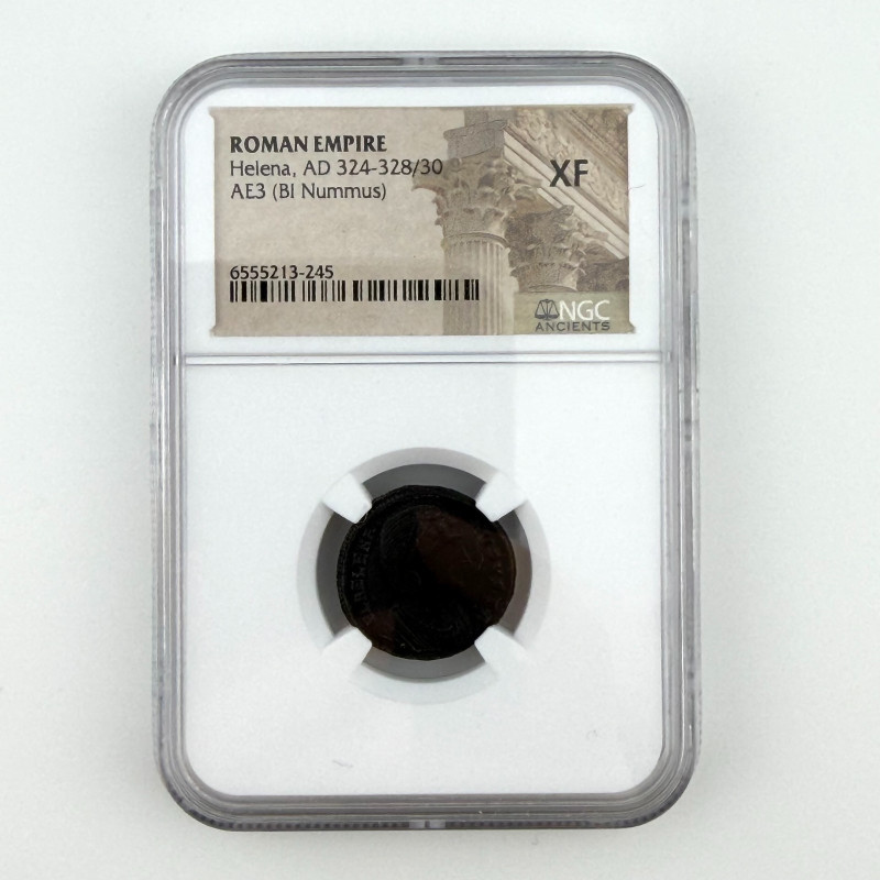 Roman Empire Helena, AD 324-328/30 AE3 (BI Nummus) – NGC XF