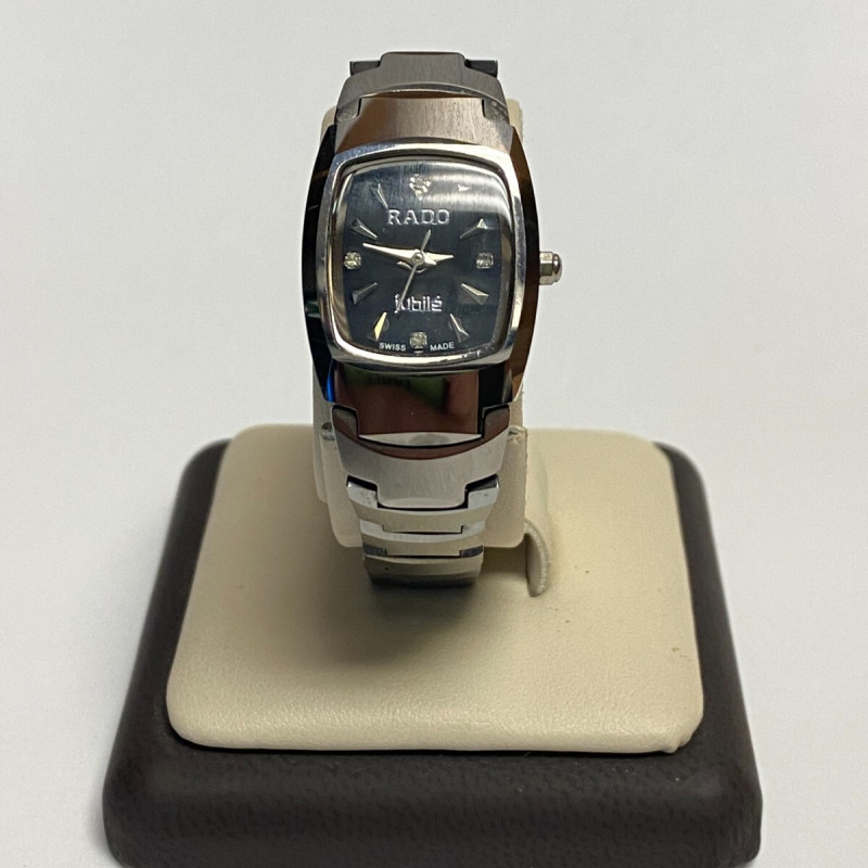 RADO Jubilee Women's Watch with Diamonds And Sapphire Glass, Dark Silver Tone