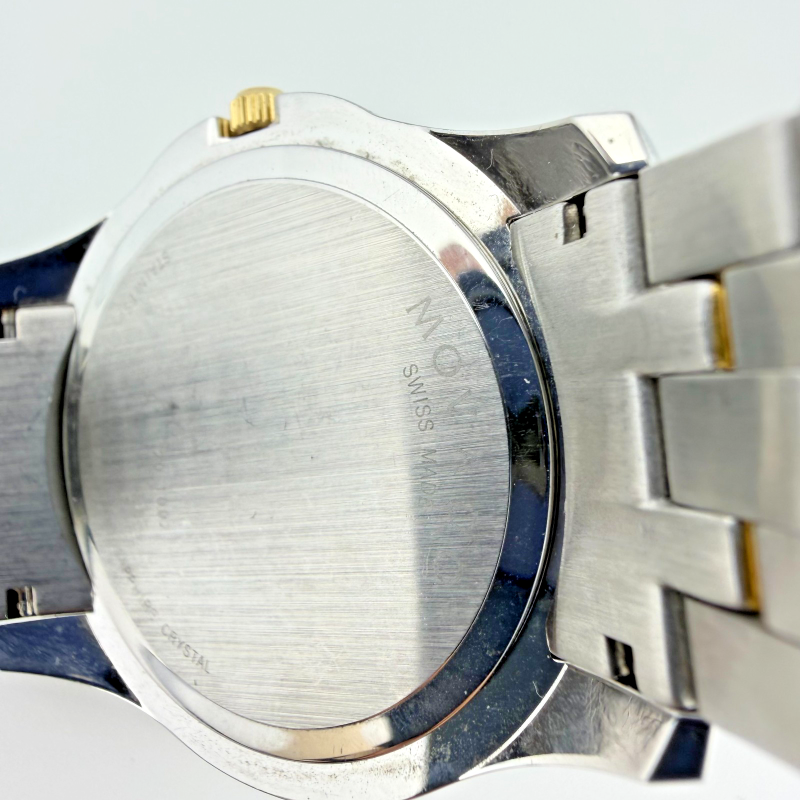 Movado Museum Two Tone Stainless Steel Men's Watch Black Dial 40 mm