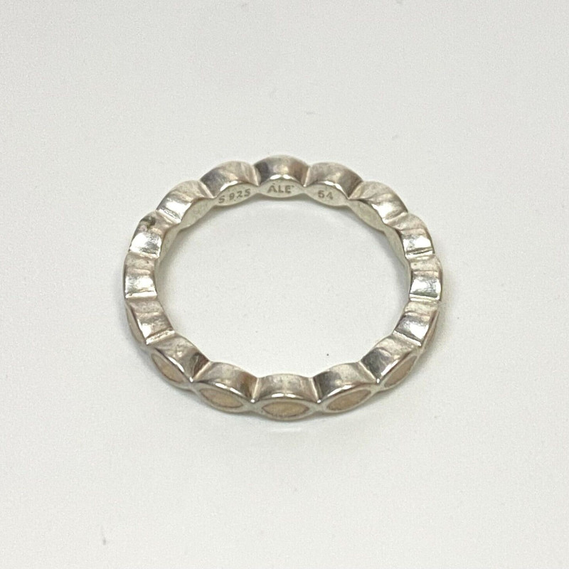 Pandora Better Together Twist Ring Size 7 White Enamel Authentic 190884EN23
