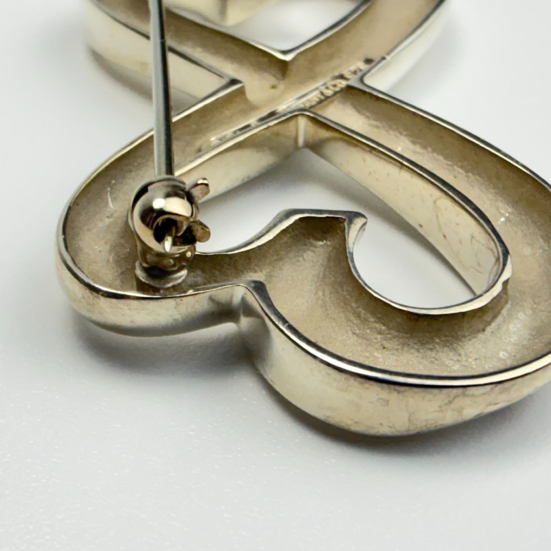 Tiffany & Co Sterling Paloma Picasso Loving Heart Infinity Brooch Pin