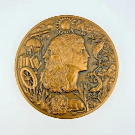 1977 Franklin Mint bronze 3” Art medal /Calendar by Donald Everhart II