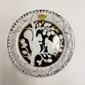 Vintage Brown 1974 Royale Germania Crystal Limited Edition Squirrels Plate 6.2"