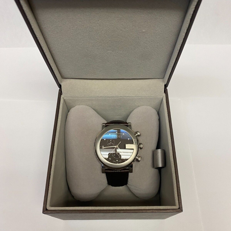 GUCCI G-Round 101M Brown Dial Men's Quartz Watch, Box [Near Mint]