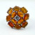 Orange Stone Flower Cluster Ring Signed 925 China Size 6.25