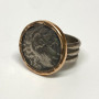 Alexander The Great Coin Ring 14K Gold and Sterling Silver, Size 7