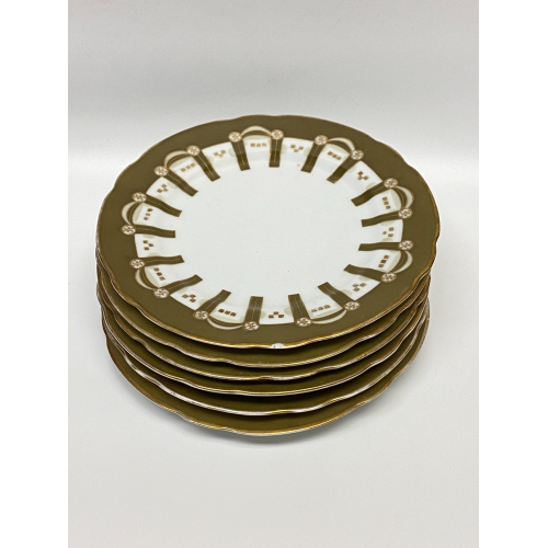 6 Tableware Porcelain Plates by Gardner Moscow 6 Tableware Porcelain Plates by Gardner Moscow