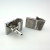 Vintage Square Cuff Links Textured Silver Tone Mesh Wrap Setting Cufflinks