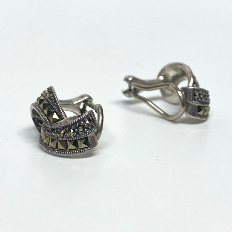 Vintage Judith Jack Sterling Silver Marcasite Earrings Vintage Judith Jack Sterling Silver Marcasite Earrings