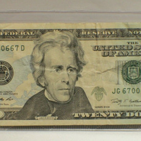 $20 2009 United States Of America  Fancy Serial JG 67000667D