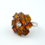 Orange Stone Flower Cluster Ring Signed 925 China Size 6.25