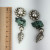 Rare Elephant Turquoise Stone Clip on Earrings Mexico TR-161