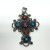Mexico 825 Silver Amethyst Coral & Turquoise Pendant