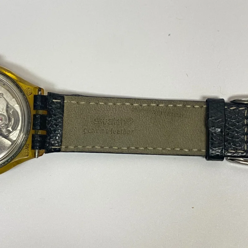 1993 Swatch Watch Automatic Vintage 23 Jewels Leather Band