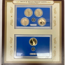 2018 & 2019 Proof Set San Francisco Mint 5 coins, 4 coins 2019 and 1 coin 2018