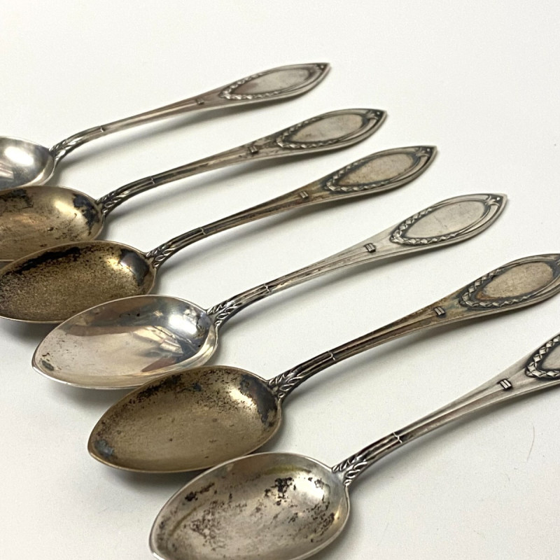 Set Of 6 Antique German 800 Silver Spoons Set Of 6 Antique German 800 Silver Spoons