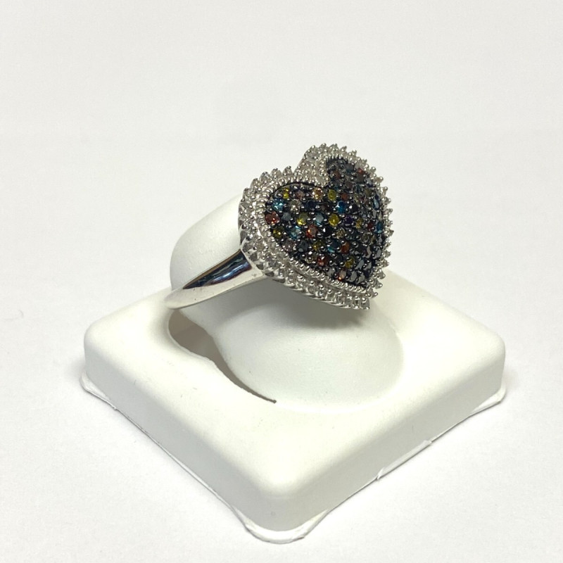RING DIAMOND 1.5 ct Sterling Silver Size 10.25