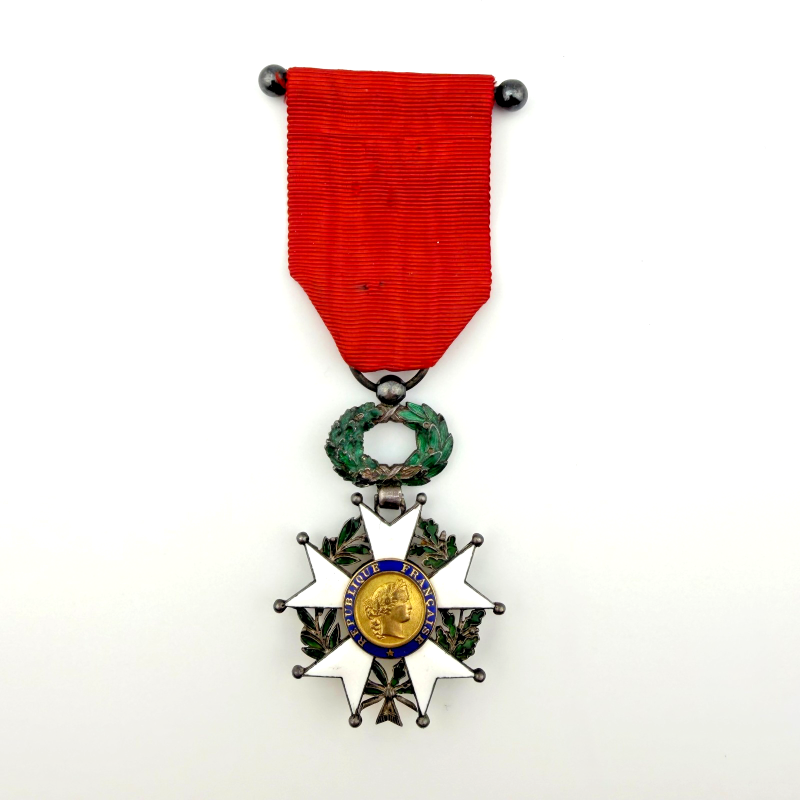 WW1 French Legion of Honor Medal Original Vintage Decoration Enamel with Ribbon