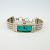 Vintage J. Jill Sterling Silver Turquoise Dial Chain Bracelet Watch Japan Quartz