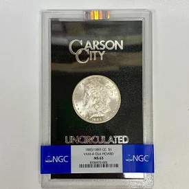 1883/1883-CC Morgan Silver Dollar $1 VAM-4 GSA Hoard NGC MS63