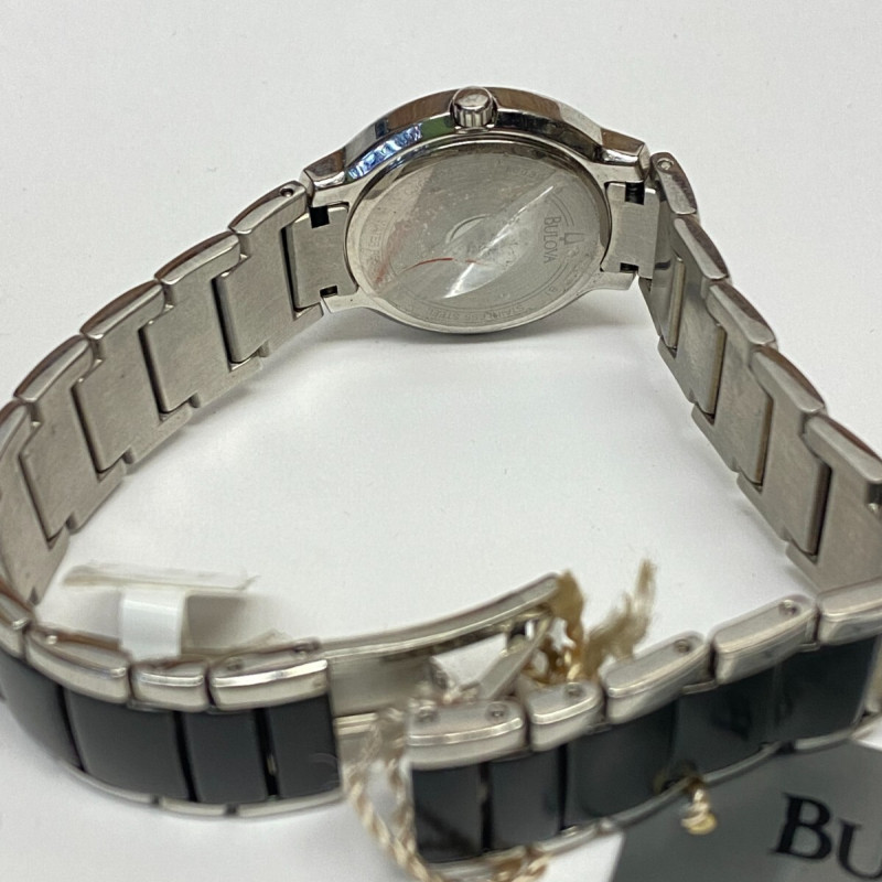 Bulova Women's Stainless Steel Diamond Two-Tone black and white Bulova Women's Stainless Steel Diamond Two-Tone black and white