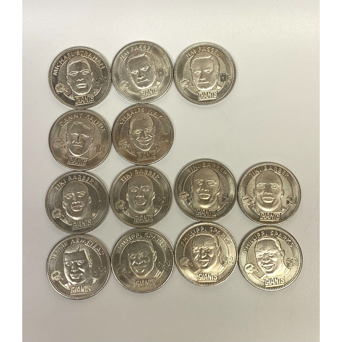 1998 Limited Edition New York Giants Tailgate Club series, 13 Coins
