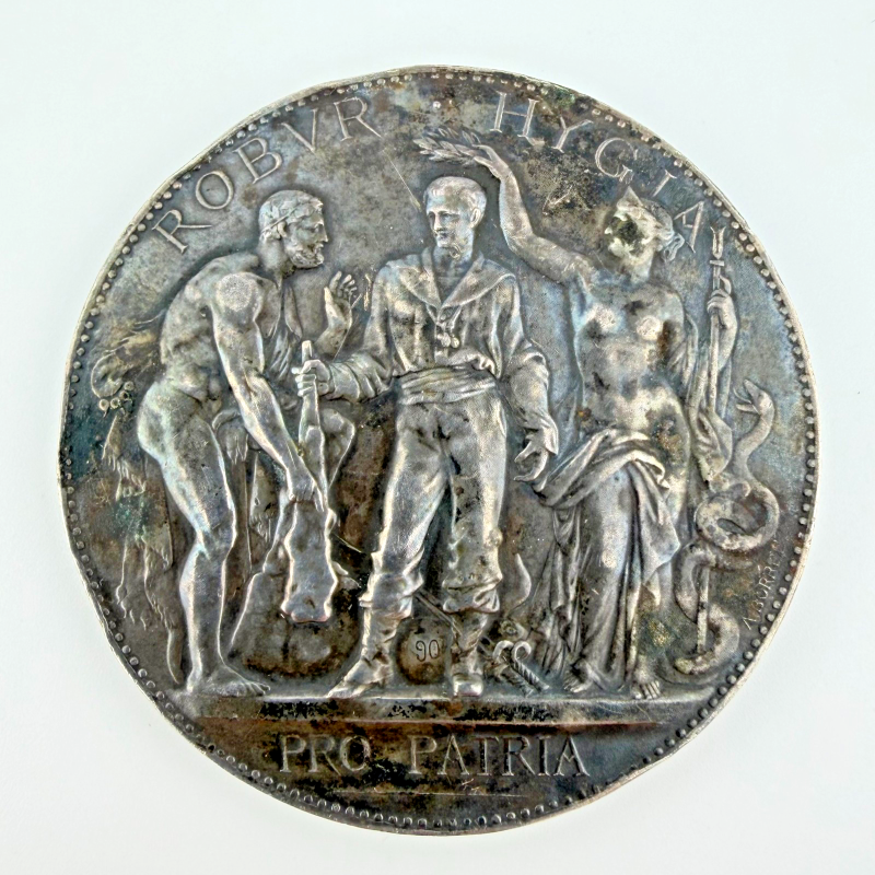 French “Pro Patria” Commemorative Medal 1890 Presented to Deputy Edouard Grinda