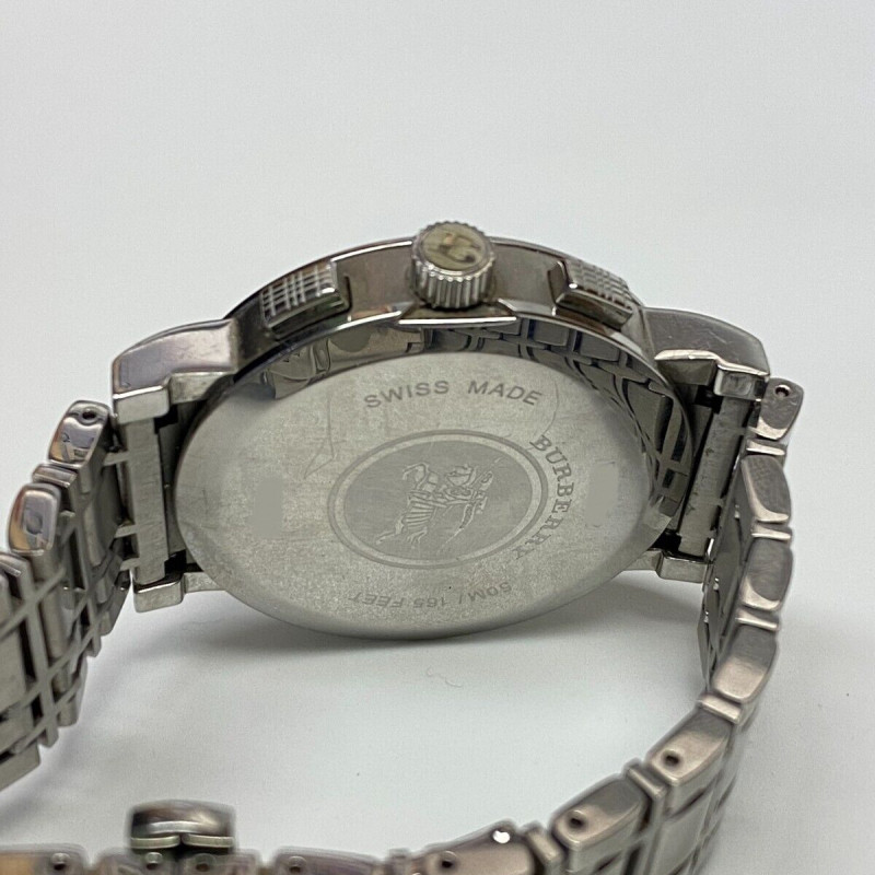 Burberry Chronograph Men's Watch Model BU1372 Stainless Steel Band & Face Burberry Chronograph Men's Watch Model BU1372 Stainless Steel Band & Face