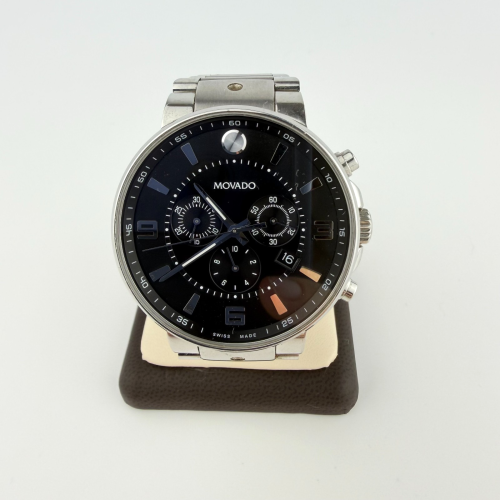 Movado SE Pilot Stainless Steel Chronograph Men's Watch Black Dial Model 0606759 Movado SE Pilot Stainless Steel Chronograph Men's Watch Black Dial Model 0606759