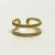 Yellow Gold Plated Double Band Cubic Zirconia .925 Silver Ring Sizes 8 Yellow Gold Plated Double Band Cubic Zirconia .925 Silver Ring Sizes 8
