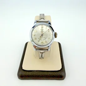 Vintage Garon 17 Jewels Ladies Watch Stainless Steel Mesh Bracelet Swiss