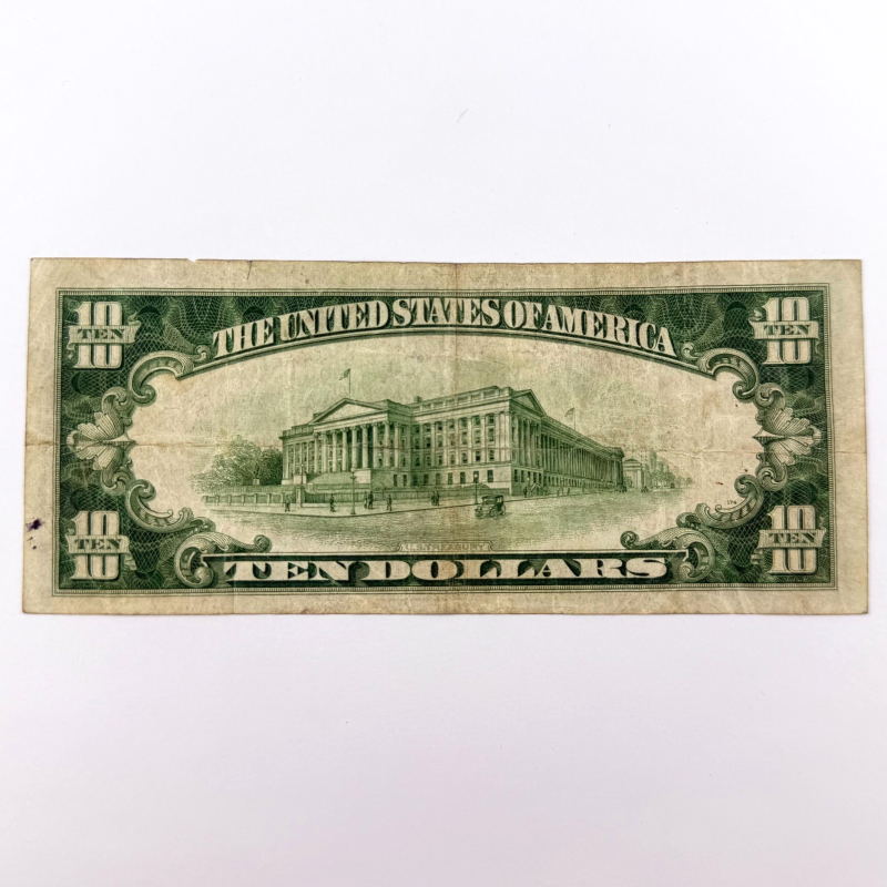 1928-B $10 Federal Reserve Note, Serial B69155717A New York B