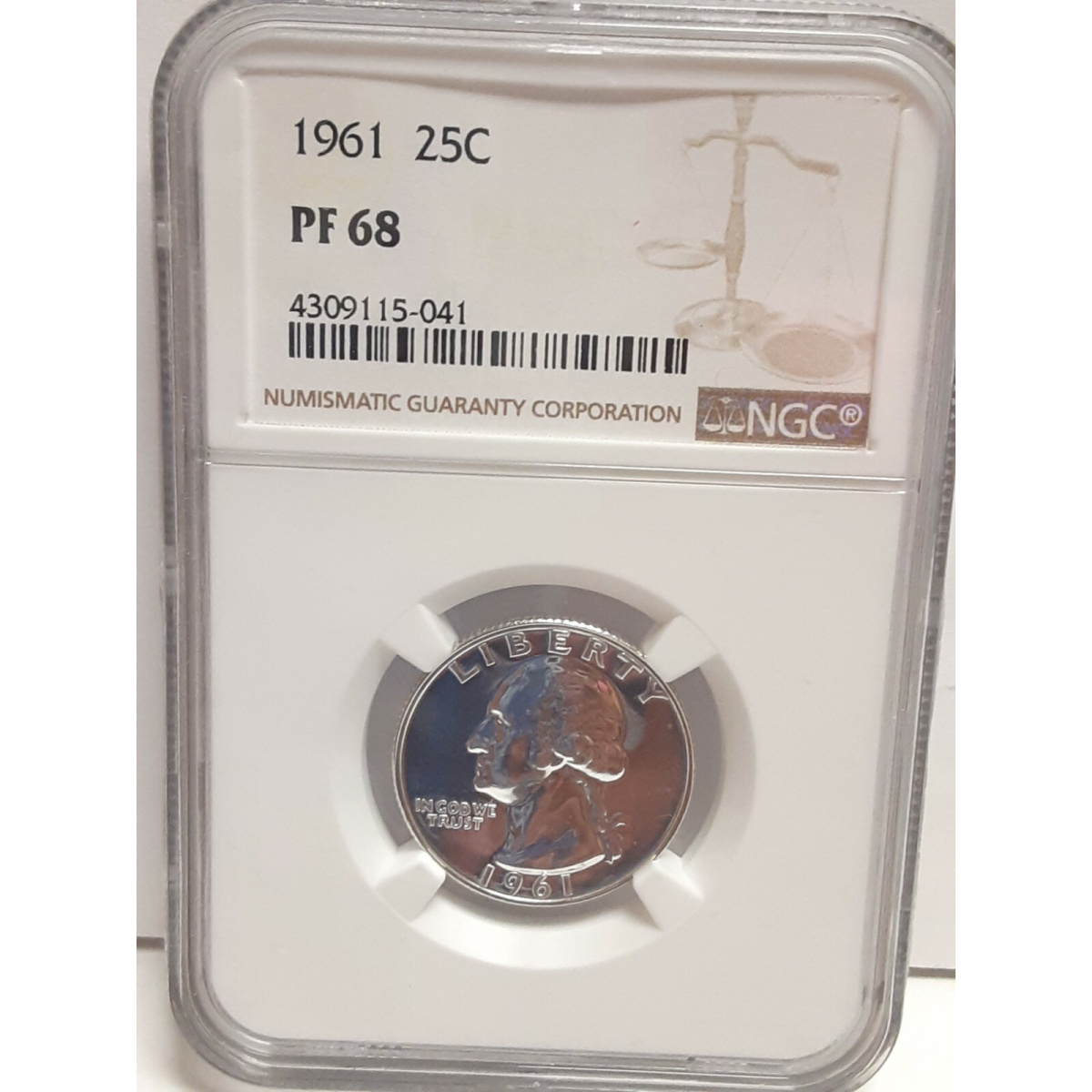 NGC 1961 George Washington 25c PF 68 Mint Coin