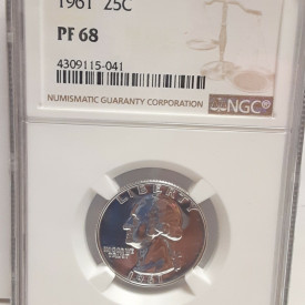 NGC 1961 George Washington 25c PF 68 Mint Coin
