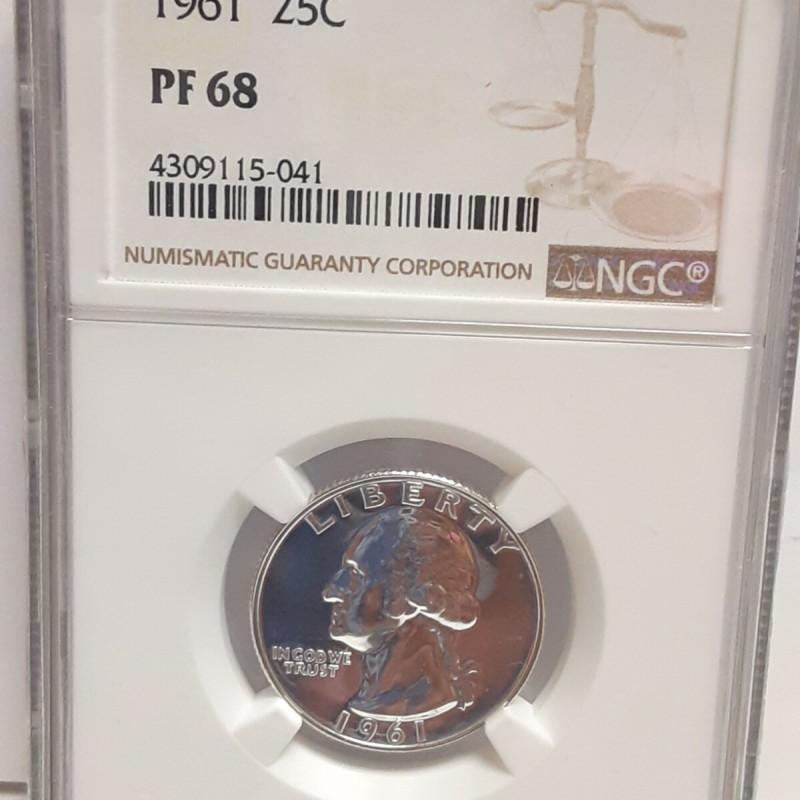 NGC 1961 George Washington 25c PF 68 Mint Coin